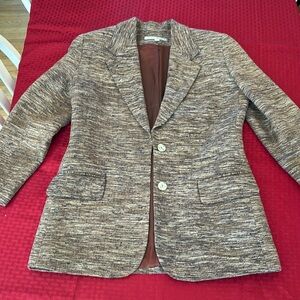 Harriet Parker tweed blazer size medium blue and brown.